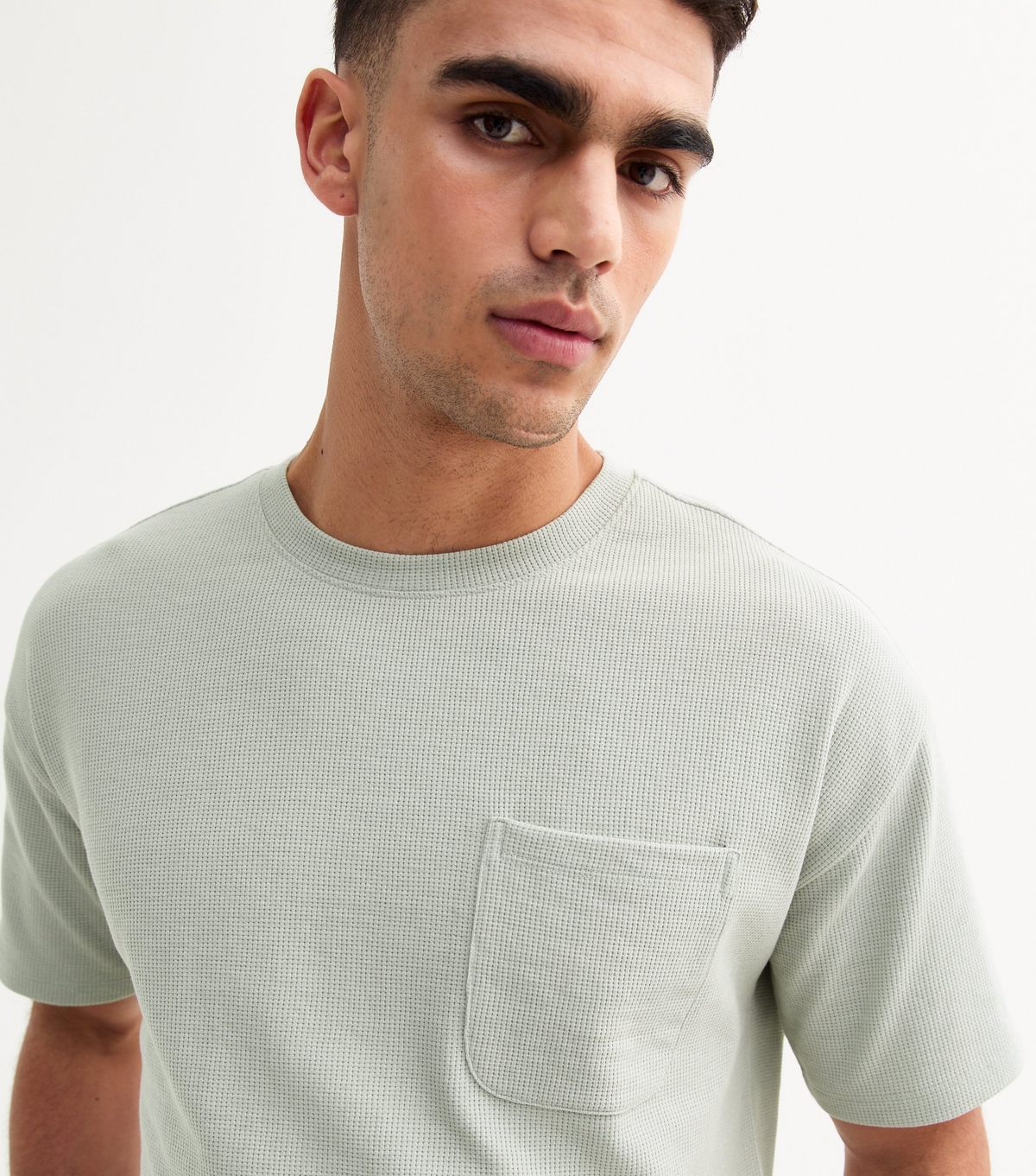 Men's Mint Green Relaxed Textured Top New Look
