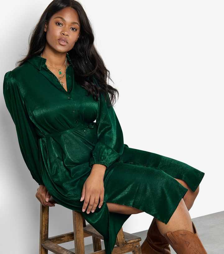 slim fit dress slacks Everyleigh Plus Size Green Short Sleeve Evening Dress Hello Curve