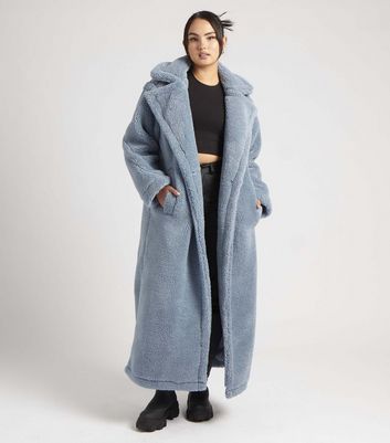 New look pale blue coat best sale