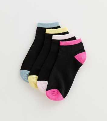 Pack of 4 Contrast Trim Socks