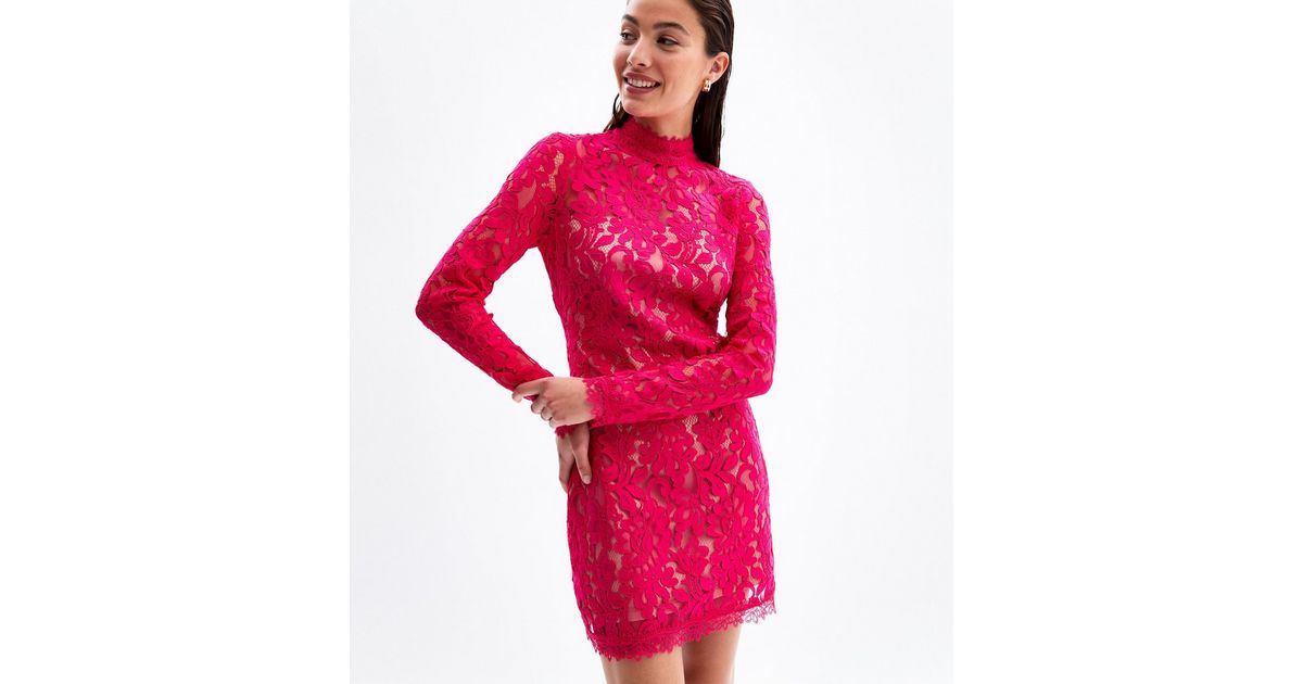 chinese dress ladies Alexandra- Sexy Long Stretchy Evening Lace Gown In Baby Pink  Twin By Tare  Isaac