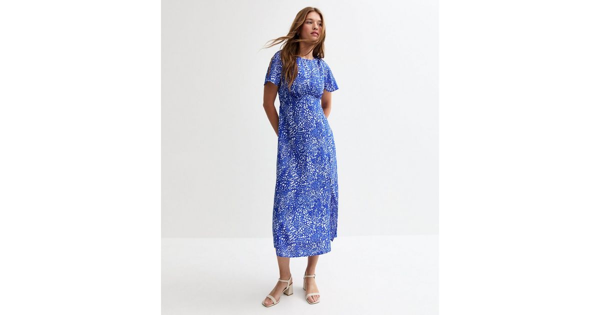 1310692 Bordeaux Patterned Slit Dress main image 1