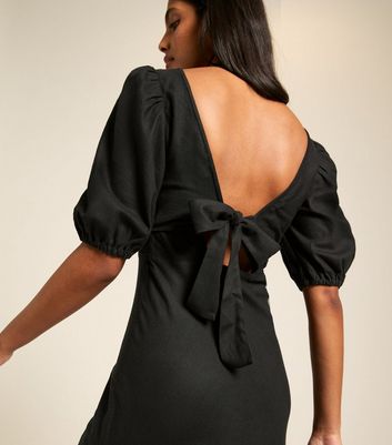 tie bow back dress