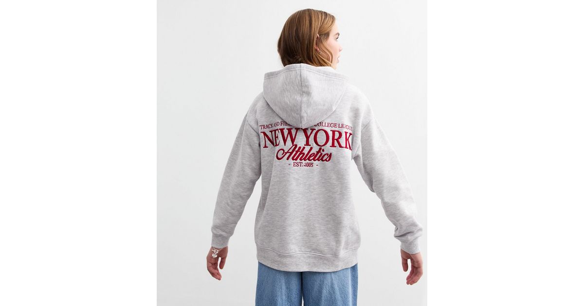 Girls New York Athletics Embroidered Hoodie New Look