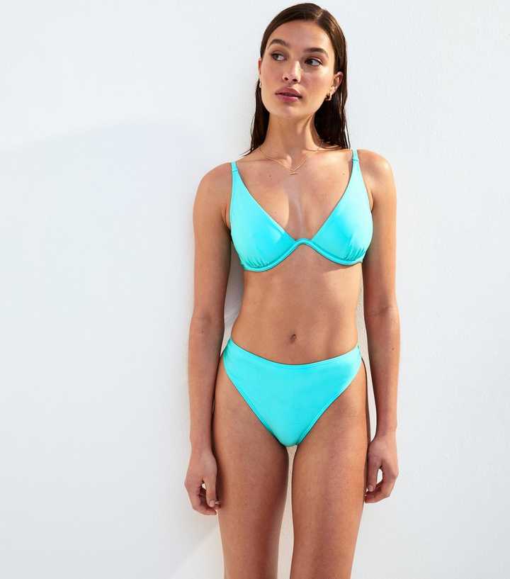 Bright Blue Hipster Bikini Bottoms