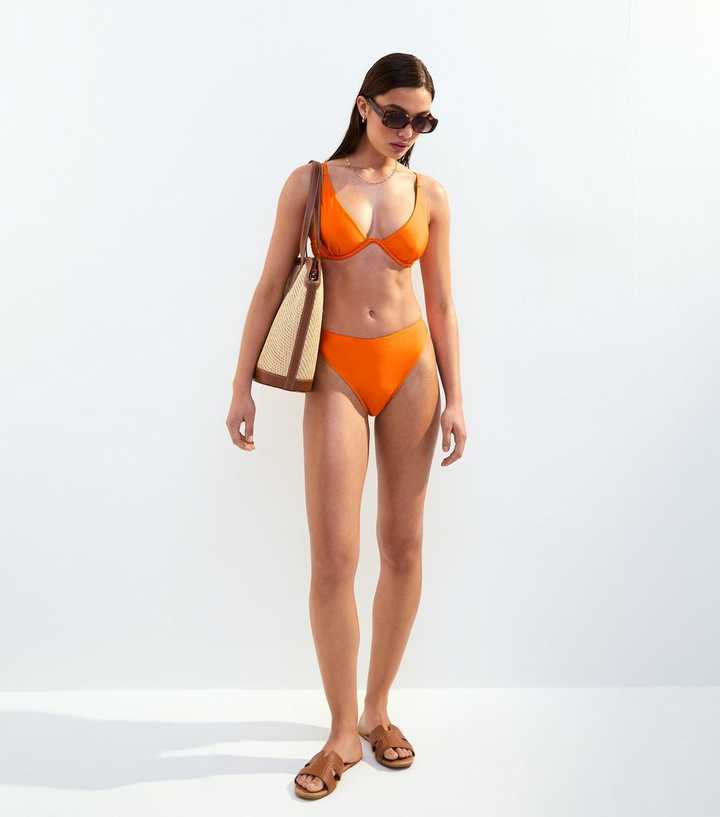 Orange Hipster Bikini Bottoms