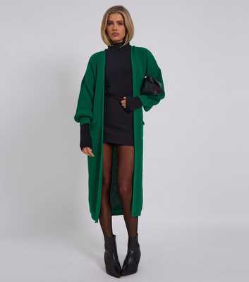 Gini London Green Longline Cardigan