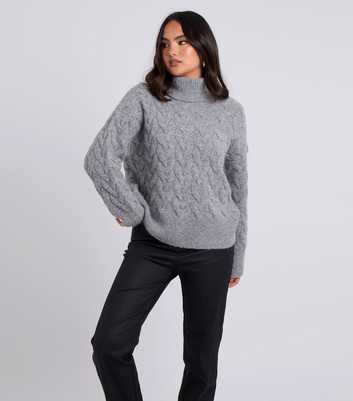 Urban Bliss Grey Cable Knit Jumper 