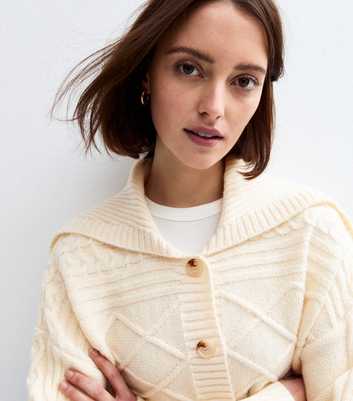 Sunshine Soul Cream Cable Knit Cardigan