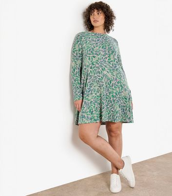 New look leaf print dress best sale