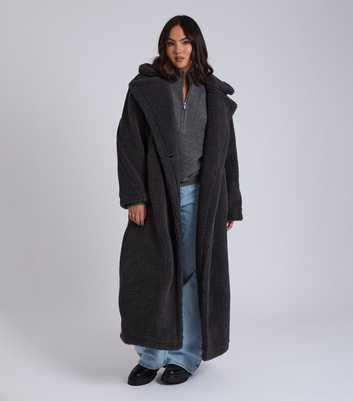 Urban Bliss Grey Borg Longline Coat