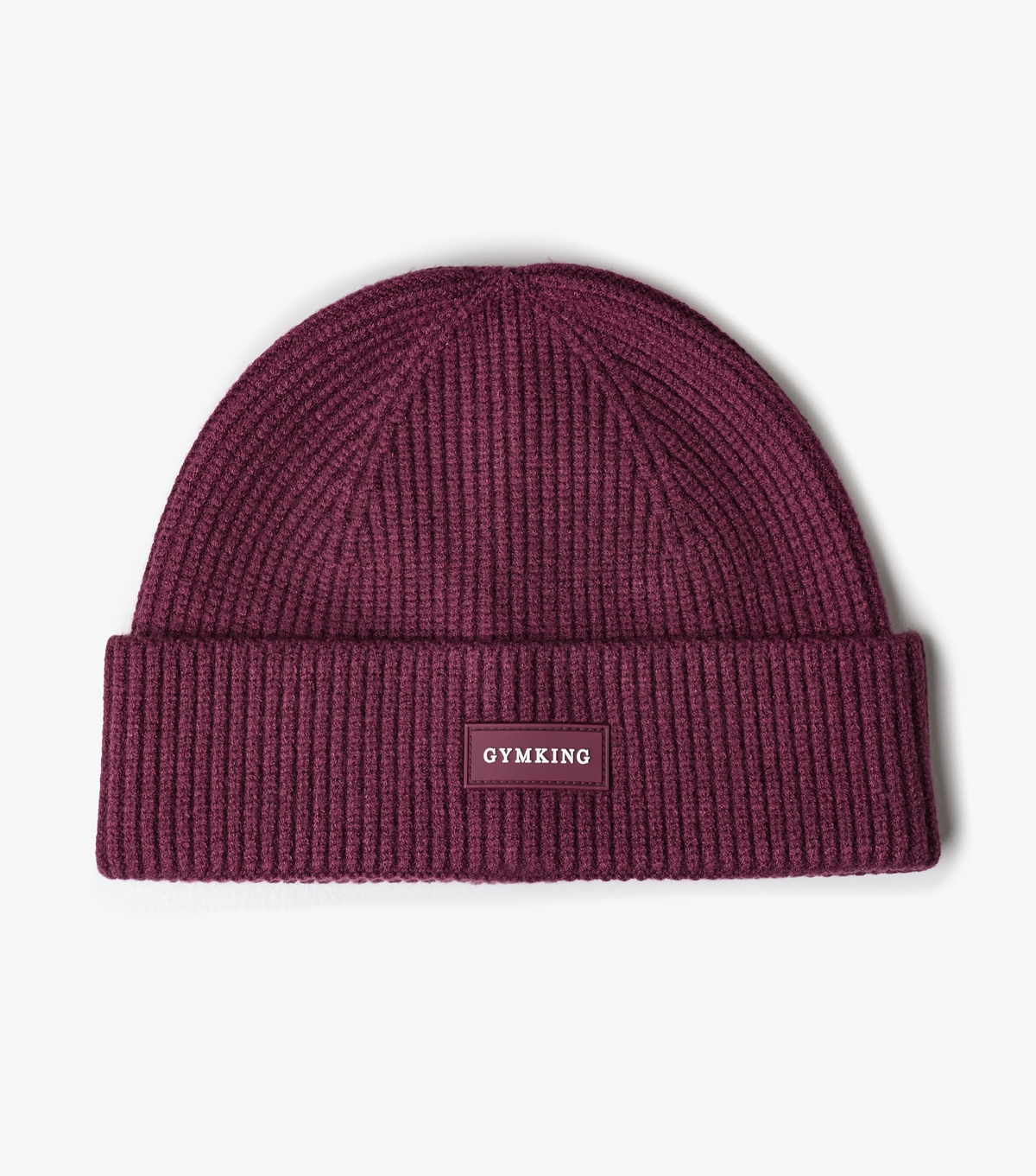 Burgundy Logo Ribbed Beanie Gym King New Look