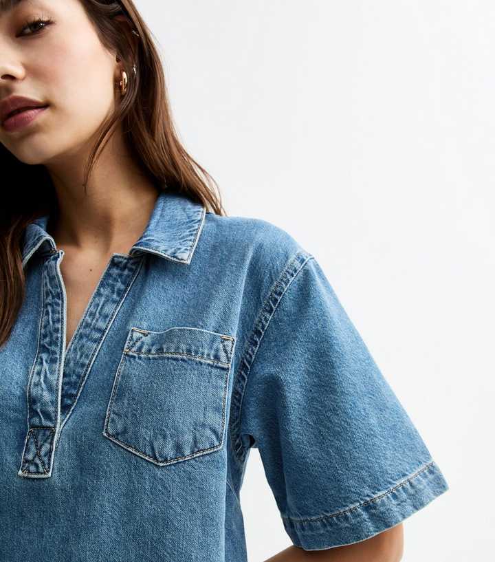 denim tunic dress new look New Look Denim Shirt Dress