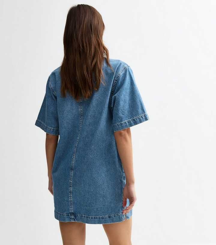 denim tunic dress uk Blue Denim Tunic Dress