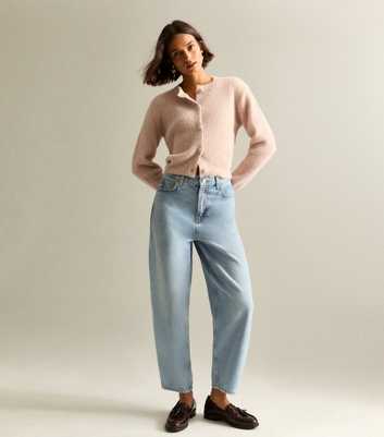 Light Blue Barrel Leg Denim Jeans