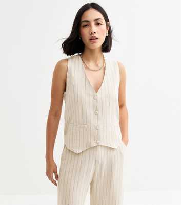Blue Vanilla Cream Pinstripe Waistcoat