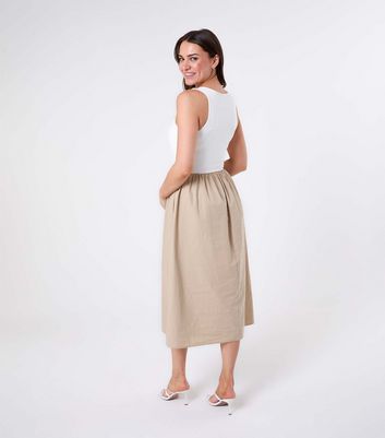 ◆BADBLOOD◆ Breeze Midi Skirt Cream BRAX CREAM MIDI SKIRT | Dissh
