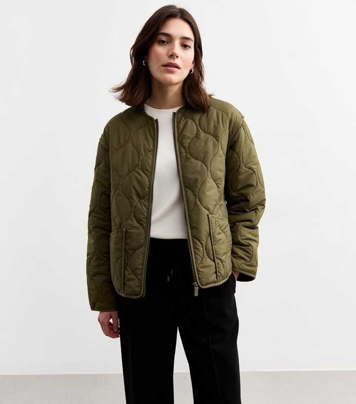 Olive Zip Up Drawstring Jacket main image 0