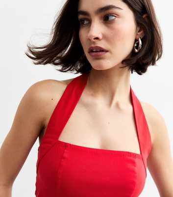 Red Halterneck Bodysuit