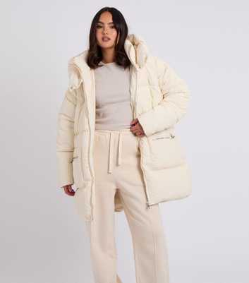 Urban Bliss Cream Tiered Puffer Coat