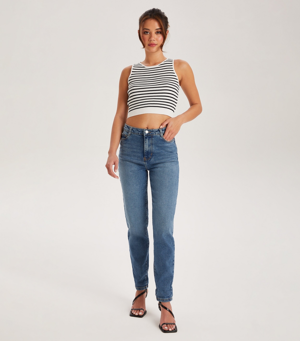Urban Bliss Women's Blue Mom Jeans New Look Uk Size 8