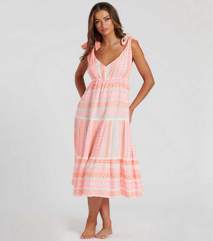 south beach jacquard dress Helm tie back Jacquard Maxi Dress in monochrome  South Beach