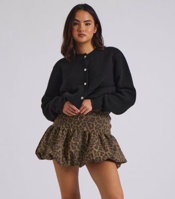 Urban Bliss Brown Leopard Bubble Hem Mini Skirt | New Look