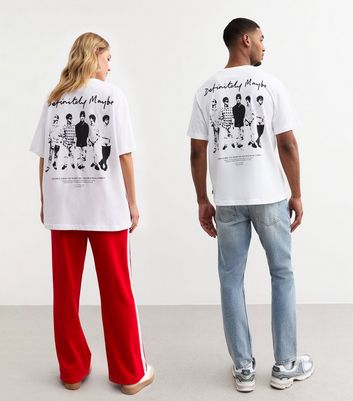 Only & Sons Unisex Off White Oasis Print T-Shirt | New Look