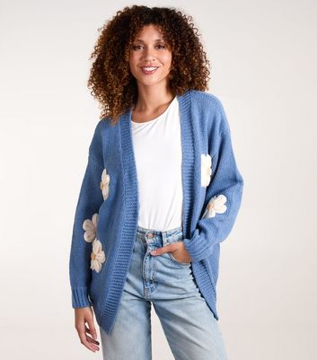 Blue Vanilla Daisy Embroidered Cardigan | New Look