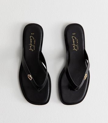 Women's Flip Flops | Diamante, Black, White \u0026 Gold Flip Flops | New Look