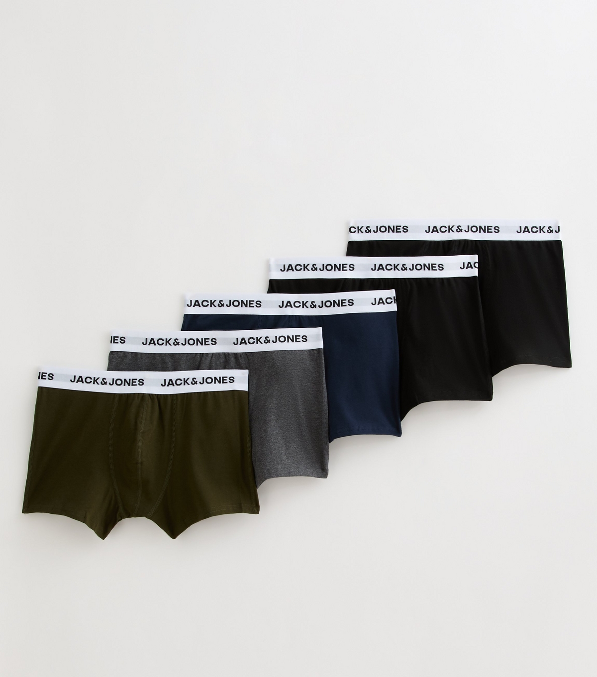 Men's Dark Green Pack of 10 Boxer Trunks Jack & Jones New Look