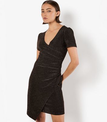 Bronze wrap dress on sale