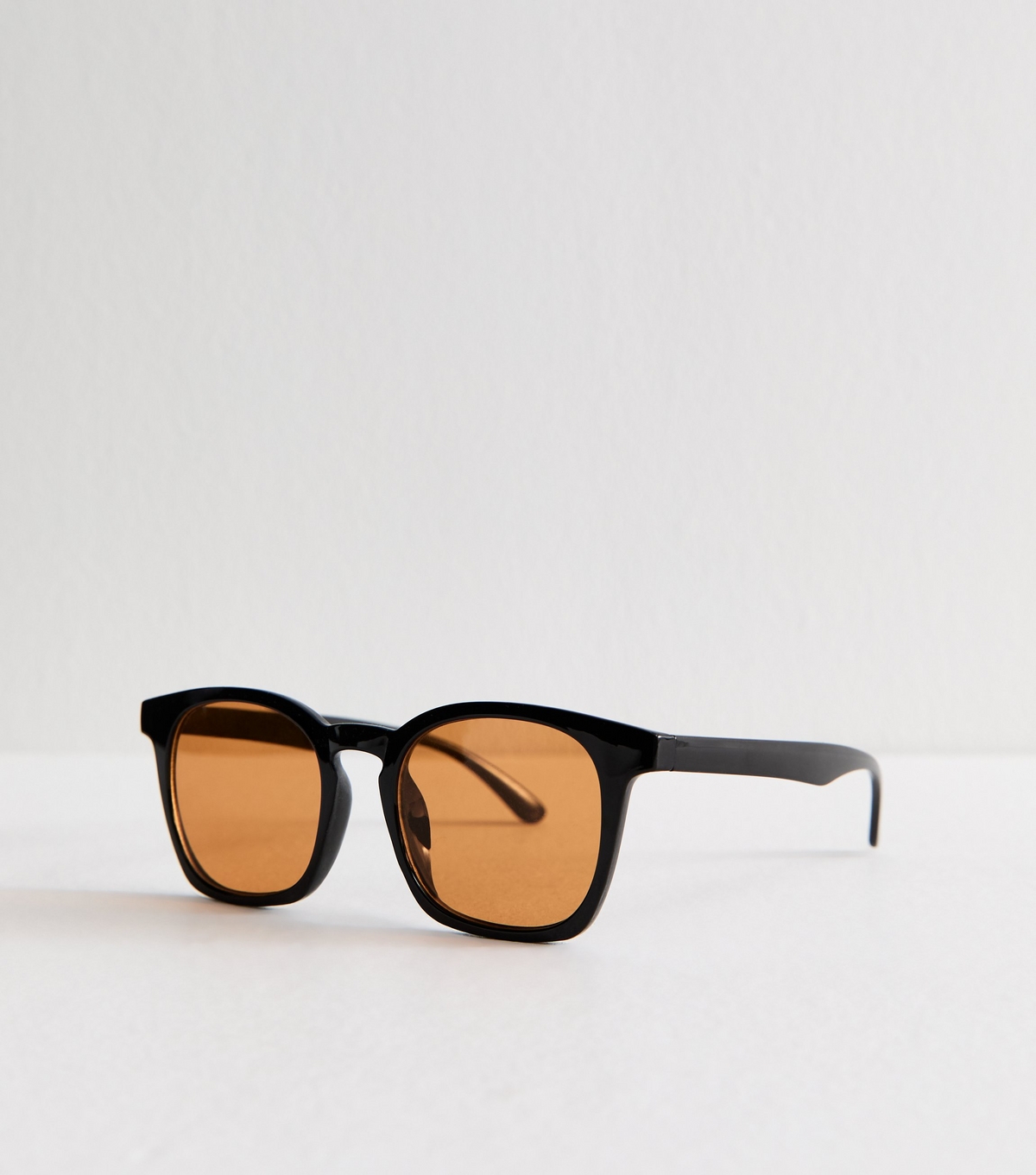 Men's Black D-Frame Sunglases New Look