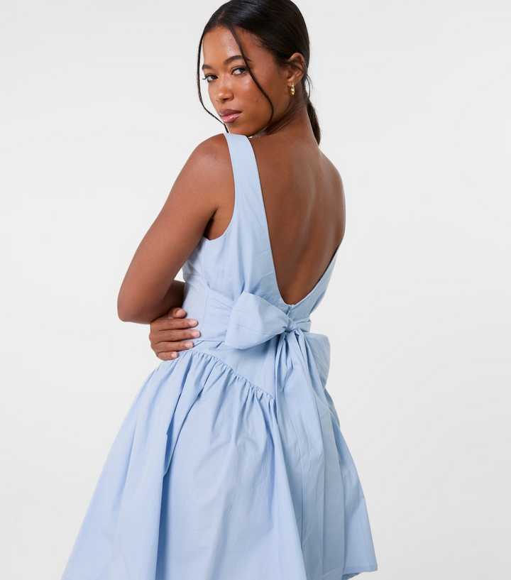 Pink Vanilla Blue Back Bow Mini Dress