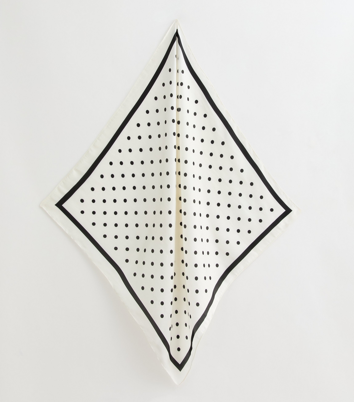 White Polka Dot Scarf New Look