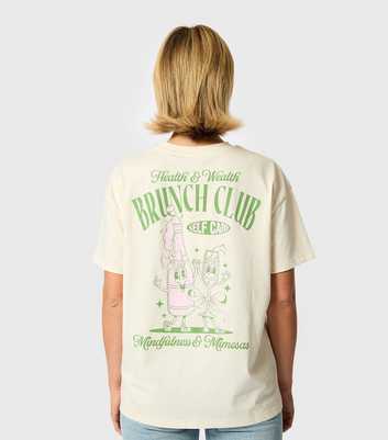 Skinnydip Ecru Brunch Club T-Shirt 