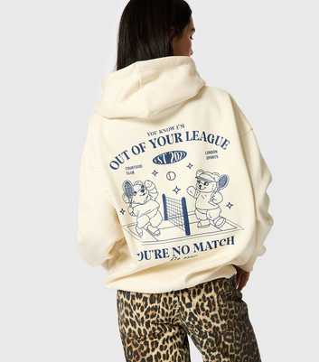 Skinnydip Cream Out Of Your League Oversized Hoodie 