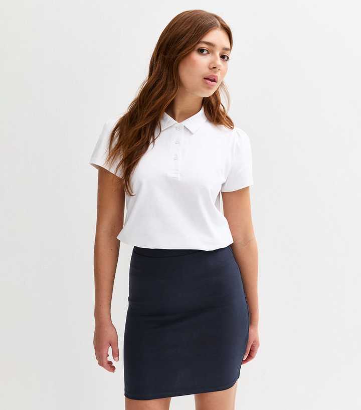Girls Navy Mini Tube Skirt