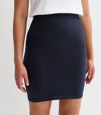 Girls Navy Mini Tube Skirt New Look