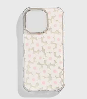 Skinnydip Cream Flower Print iPhone Case