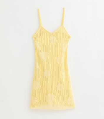 Girls Yellow Crochet Beach Dress