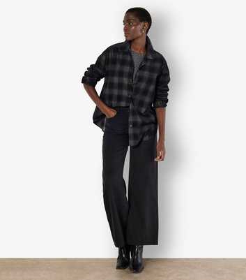 Apricot Light Grey Check Oversized Shirt