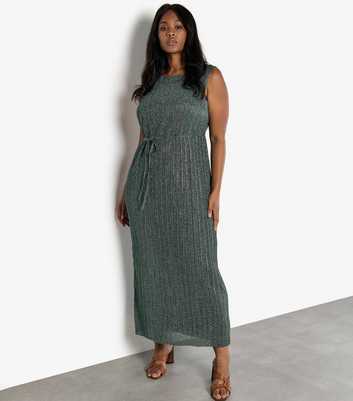 Apricot Curves Pale Blue Plissé Dress