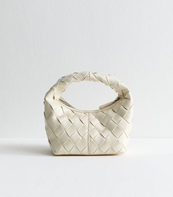Off White Faux Leather Woven Crossbody Bag | New Look