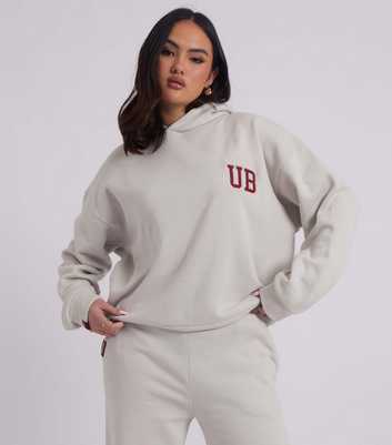 Urban Bliss Grey Logo Oversized Hoodie