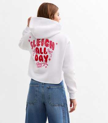 Girls White Sleigh All Day Hoodie