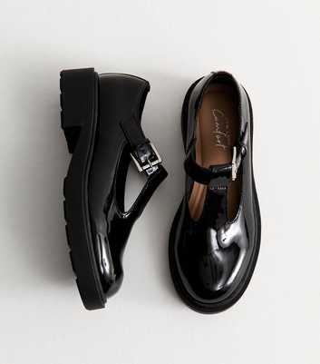 Black Patent T Bar Mary Jane Shoes