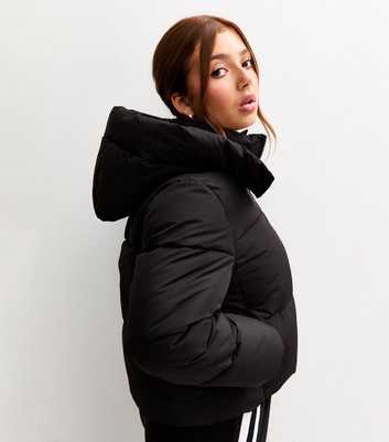Girls Black Oversized Padded Jacket