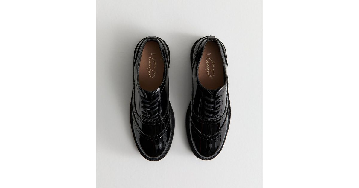 Ladies Brogues New Look Black Brogues Shop New Look Wide Fit