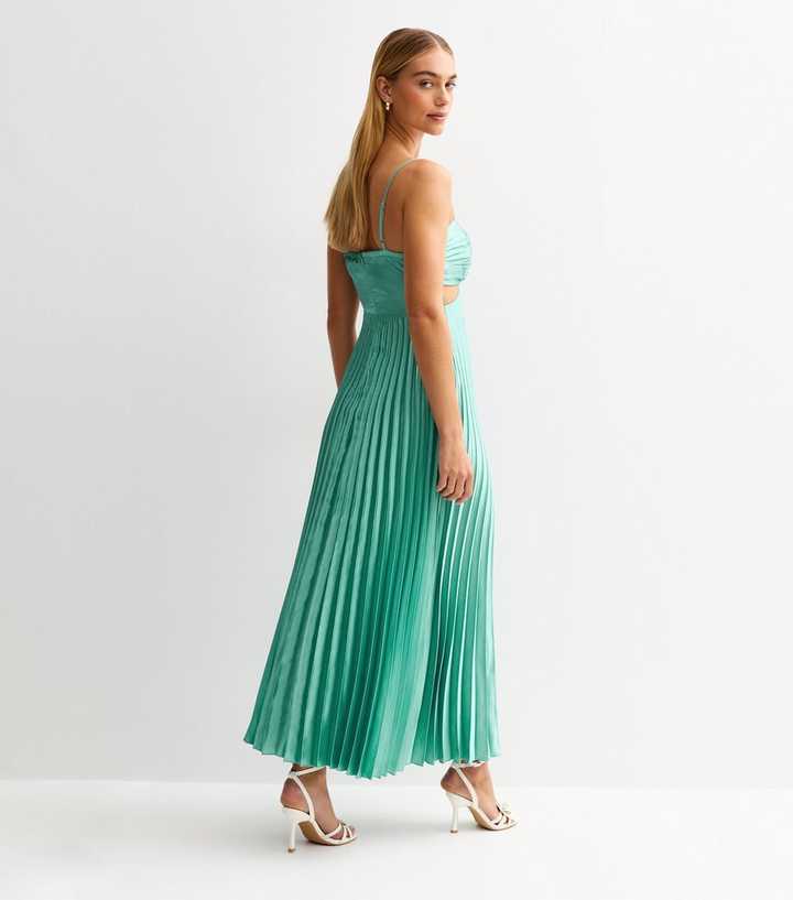 knee length dresses for ladies Alaia Satin Plissé Maxi Dress main image 1
